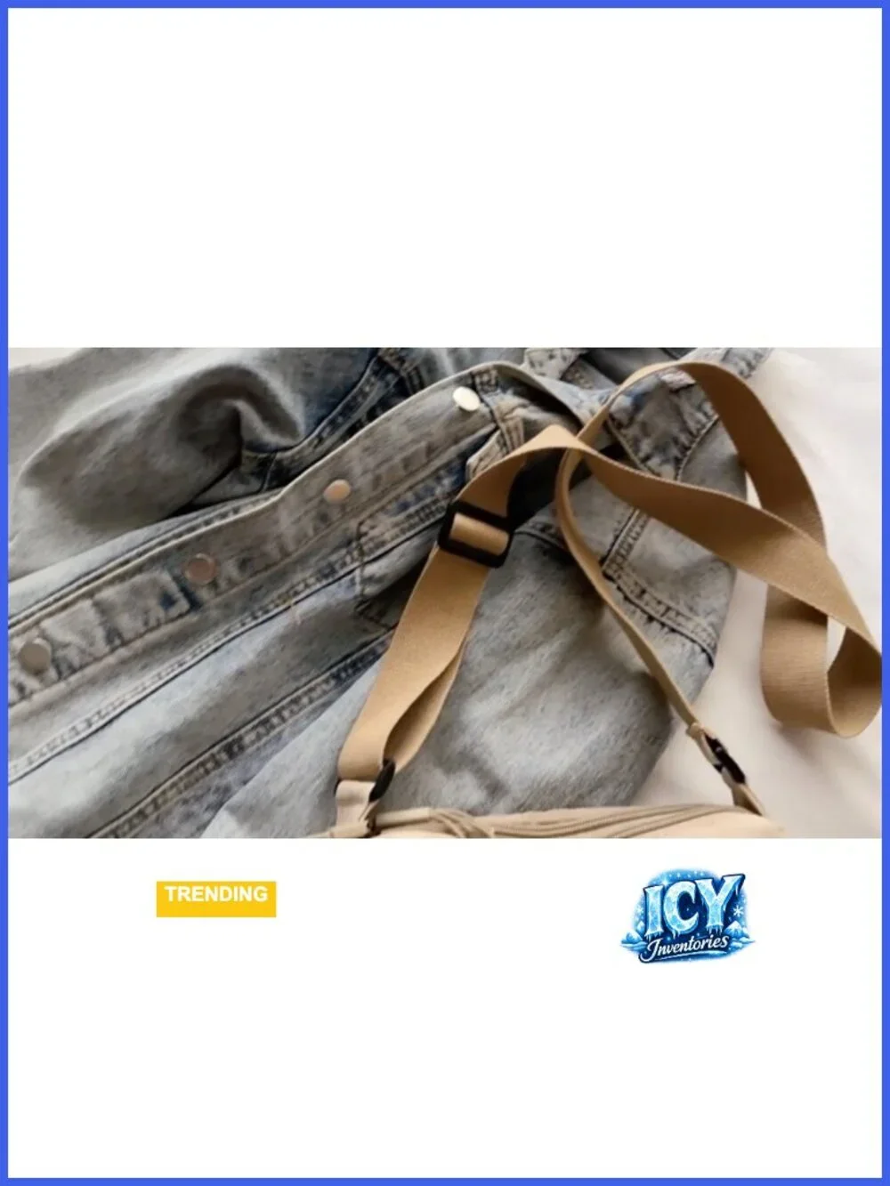Nylon Crossbody Sling Bag with 6 Pockets, Adjustable Strap